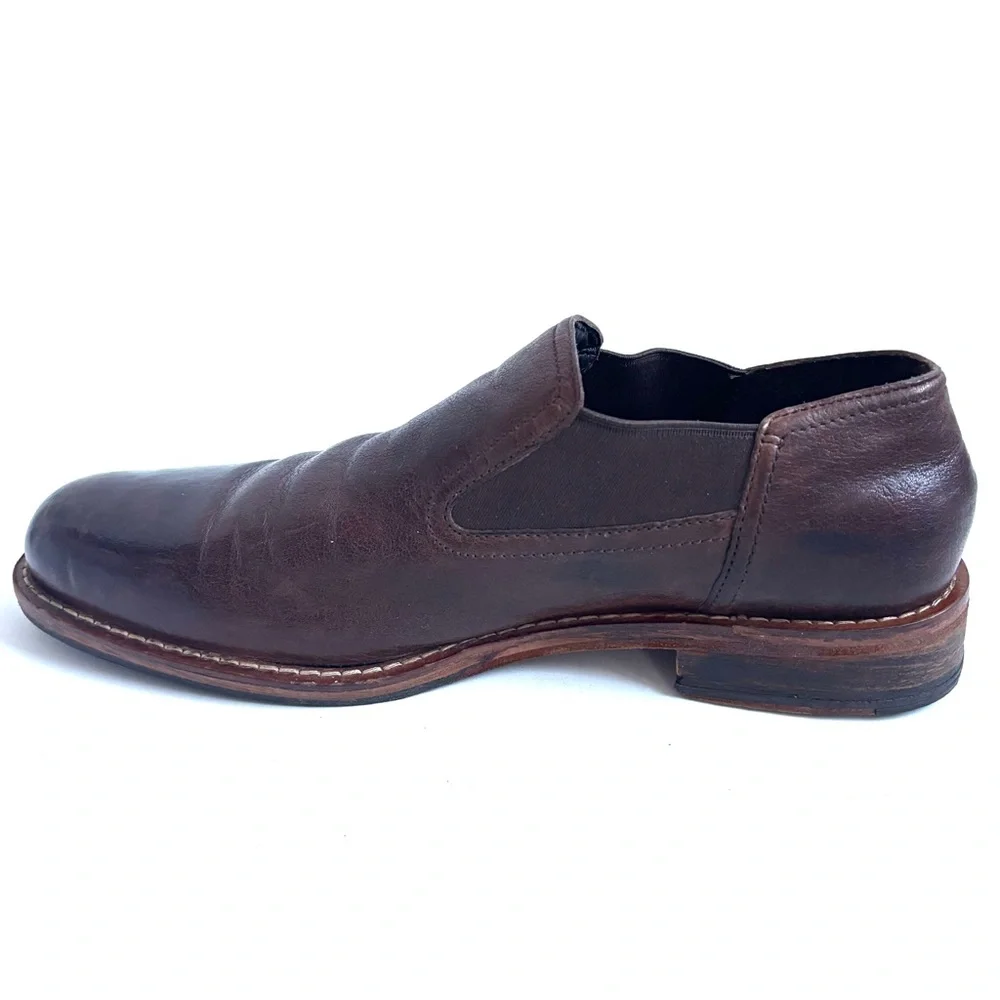 Cole Haan Goring Padded Heel Loafer Dress Shoes Slip On Brown Leather Size 10.5M